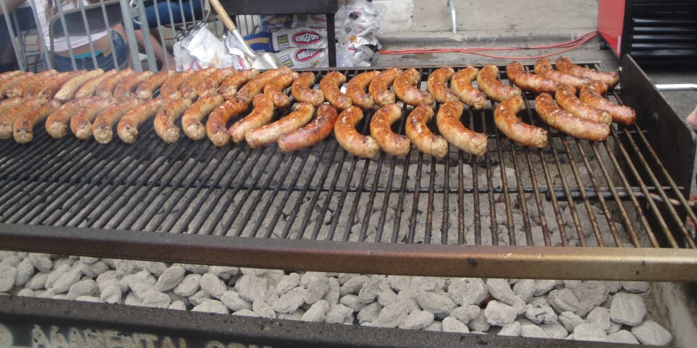Patio Sausages Grilling