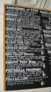 Sandwich me in chalk board