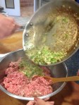 making the meatball mix