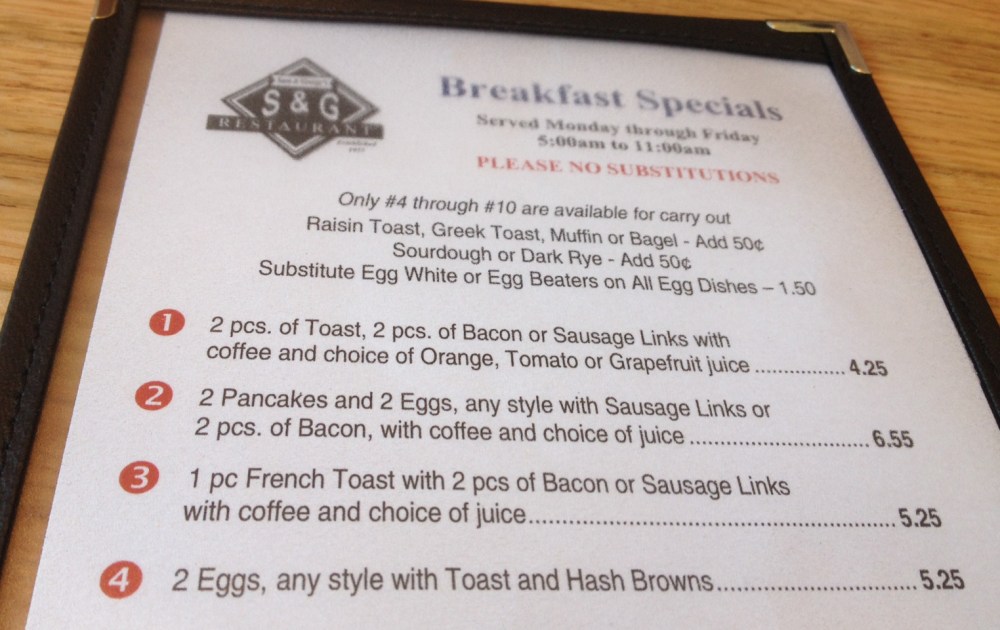 Breakfast Specials