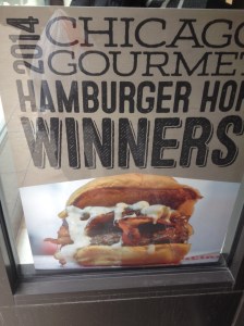 Winner of Gourmet Hamburger Hop 2014